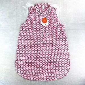 NEW YALA Blouse‎ Organic Cotton Women’s Medium Red White Ikat